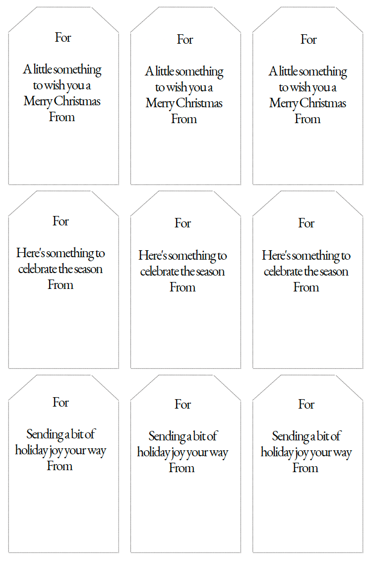 Free Christmas Tags Digital Download